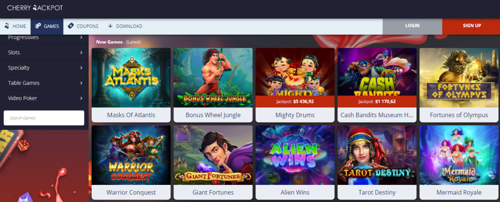 Cherry Jackpot Casino games